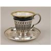 Image 2 : A SET OF TWELVE BAILEY, BANKS & BIDDLE STERLING SILVER DEMI-TASSE CUP HOLDERS WITH UNDERPLATES