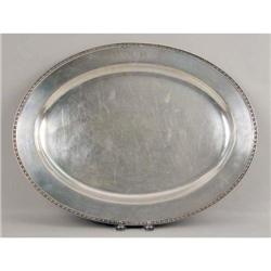 A MOUNTS SILVER PLATED OVAL TRAY