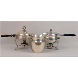 A GROUP OF SILVER PLATED ITEMS