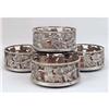 Image 1 : A SET OF FOUR SILVER PLATED WINE COASTERS