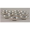 Image 1 : A SET OF TWELVE TIFFANY & CO. MAKERS STERLING SILVER SHAPED OVAL FOOTED NUT DISHES