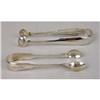 Image 4 : A GROUP OF STERLING SILVER AND COIN SILVER SUGAR AND ICE TONGS