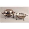 Image 3 : THREE SILVER PLATED OVAL REVOLVING LIDDED BREAKFAST SERVERS