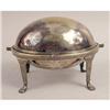 Image 7 : THREE SILVER PLATED OVAL REVOLVING LIDDED BREAKFAST SERVERS