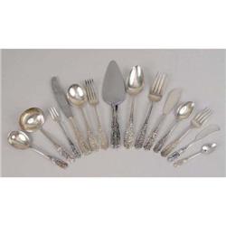 A WESTMORLAND STERLING SILVER PARTIAL FLATWARE SERVICE