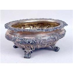 A GORHAM STERLING SILVER OVAL FOOTED CENTERPIECE BOWL