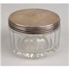 Image 2 : AN ENGLISH STERLING SILVER LIDDED GLASS DRESSER JAR