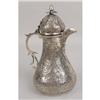 Image 4 : A MIDDLE EASTERN SILVERED METAL COFFEE POT