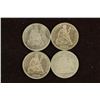Image 1 : 1886, 1887, 1888 & 1889 SEATED LIBERTY DIMES