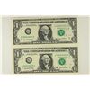 Image 1 : 2-2003-A $1 FRN'S LOW CONSECUTIVE SERIAL 'S UNC