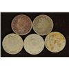 Image 1 : 5 LIBERTY "V" NICKELS 1890, 92, 95, 96 & UNDATED