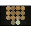 Image 2 : 14 ASSORTED GREAT BRITAIN 1908-1936 LARGE PENNIES