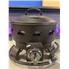Image 2 : OUT OF BOX BEAR PATTERNED OUTDOOR PROPANE FIREPIT BLACK 17.7 X 17.7 X 11.8"