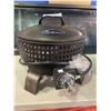 Image 2 : NEW IN BOX DIAMOND PATTERNED OUTDOOR PROPANE FIREPIT BLACK 17.7 X 17.7 X 11.8"