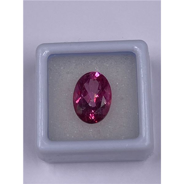 PINK TOPAZ 7.14CT, 14.1 X 10.2 X 6.7MM, OVAL CUT, IF LOUPE CLEAN CLARITY, BRAZIL, CVD