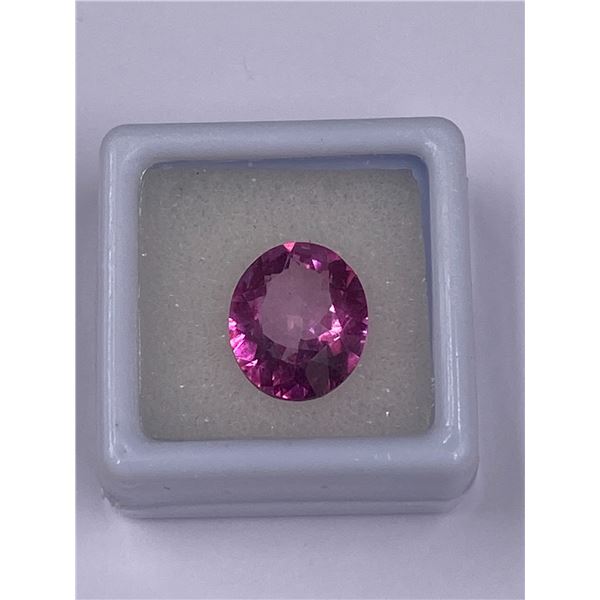 PINK TOPAZ 6.82CT, 13.2 X 11.3 X 63MM, OVAL CUT, IF LOUPE CLEAN CLARITY, BRAZIL, CVD