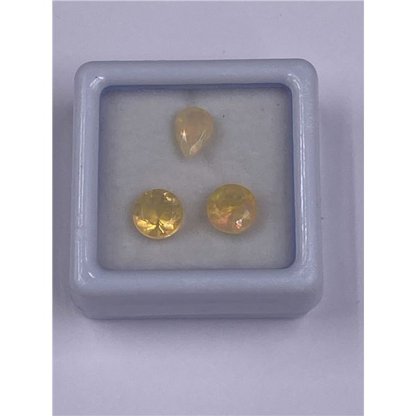 WELO OPAL 1.66CT, 8 X 6MM, ROUND AND PEAR CUT, PLAY OF COLOUR, ETHIOPIA, UNTREATED