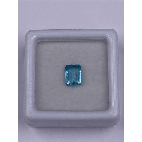 VALUABLE PARAIBA APATITE 1.09CT, 9.0 X 6.9 X 3.5MM, EMERALD CUT, VS CLARITY, BRAZIL, UNTREATED