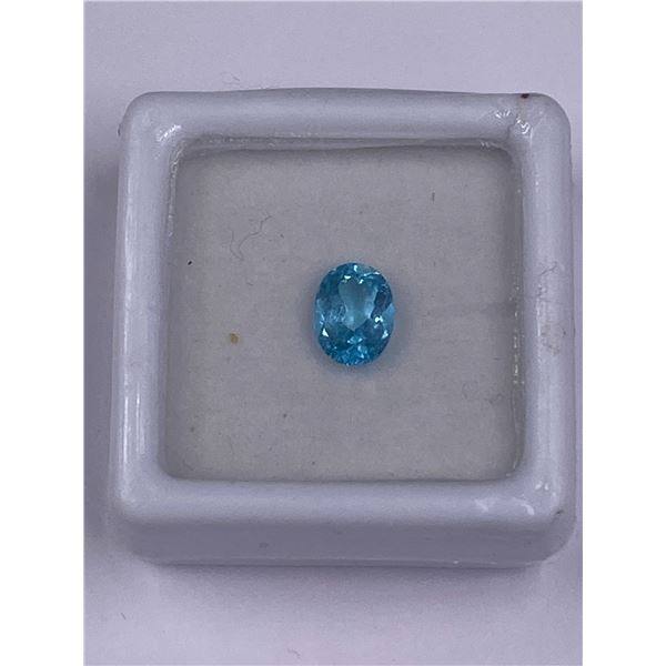 EXCEPTIONAL BLUE APATITE 1.02CT, 8.95 X 5.35 X 3.80MM, OVAL CUT, VVS EYE CLEAN CLARITY, BRAZIL,