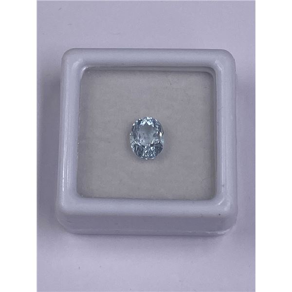 CLEAN AQUAMARINE 1.10CT, 7.46 X 5.83 X 4.25MM, OVAL CUT, VVS CLARITY, BRAZIL, UNTREATED