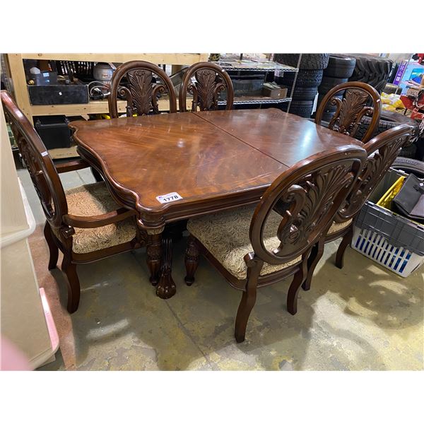 DINING TABLE WITH 6 CHAIRS 70 X 46"