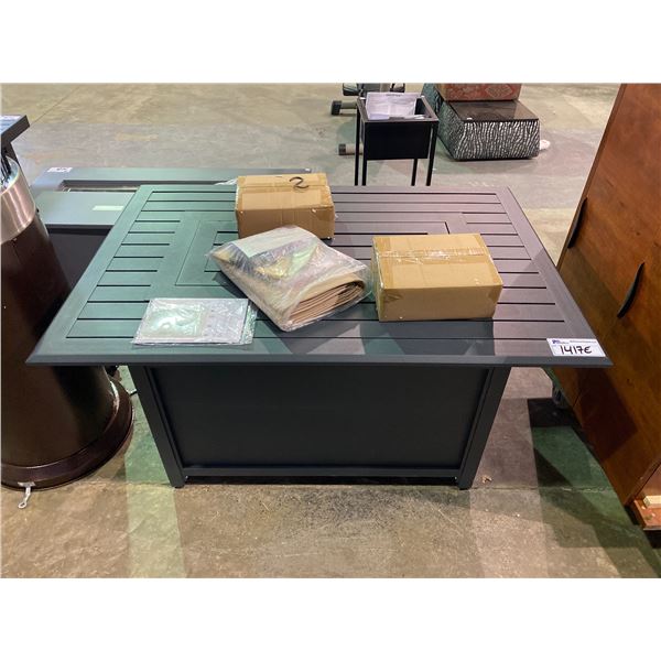 OUT OF BOX PARAMOUNT GALE RECTANGULAR OUTDOOR FIREPIT TABLE 45.5 X 30.5"