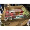 Image 8 : 2 BOXES OF ACOUSTIC/CURTAINWALL SEALANT, BOX OF PAINTBRUSHES, LIGHTBULBS, & MORE