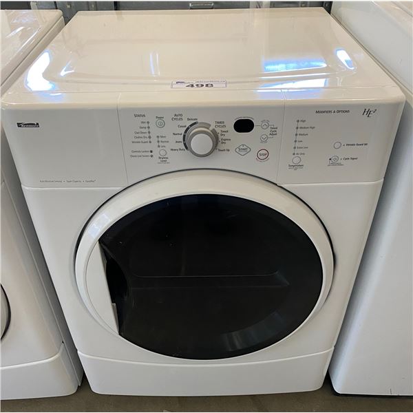 WHITE KENMORE DRYER MODEL 110.C87572602