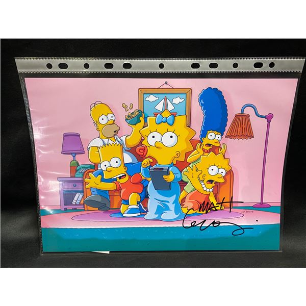 MATT GROENING SIGNED SIMPSONS PHOTO WITH COA