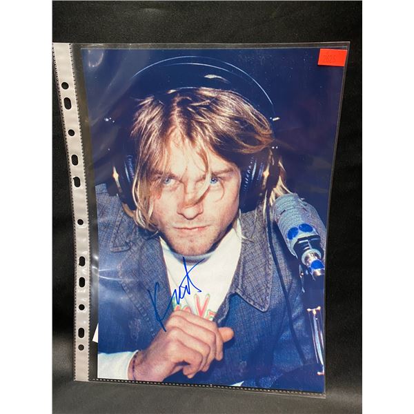 KURT COBAIN SIGNED PHOTO WITH COA