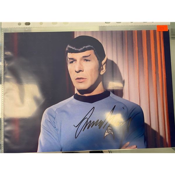 LEONARD NIMOY SIGNED STAR TREK PHOTO WITH COA