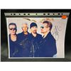 Image 1 : U2 SIGNED PHOTO WITH COA AUTOGRAPHS INCLUDE: BONO, THE EDGE, ADAM CLAYTON, AND LARRY MULLEN JR.