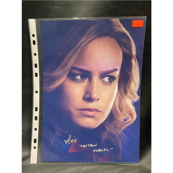 BRIE LARSON SIGNED CAPTAIN MARVEL PHOTO WITH COA