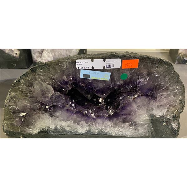 AMETHYST GEODE RETAIL $1988.88 6.60KG APPROX. 6 X 12"