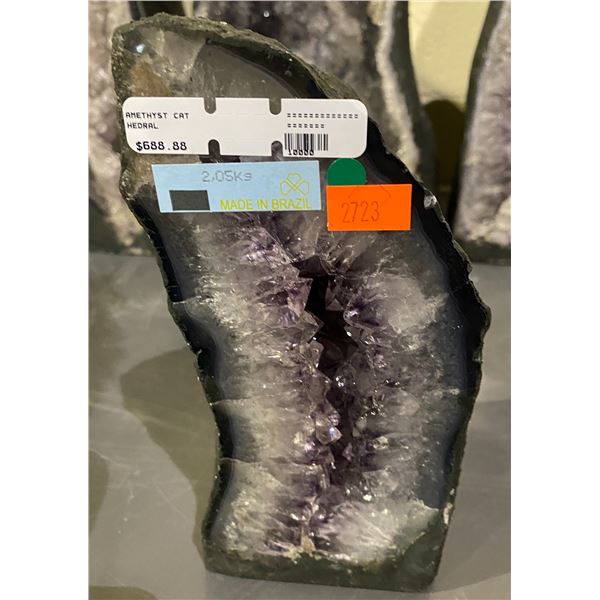 AMETHYST GEODE RETAIL $688.88 2.05KG APPROX. 7.5 X 3.5"