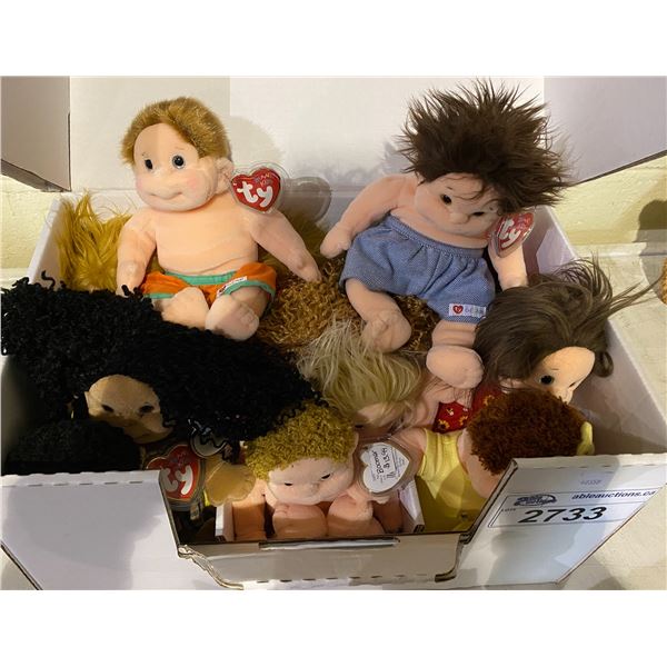 BOX OF 15 ASSORTED TY BEANIE BABY BEANIE KIDS DOLLS