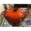 Image 1 : LE CREUSET  NEW WITH BOX CAST IRON ENAMEL 24CM/9.5" 4.5QT POT (ROUND CASSEROLE) MADE IN FRANCE
