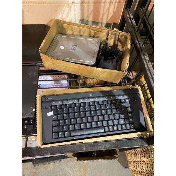 2 PRINTERS, KEYBOARD, & OTHER MISC. ITEMS