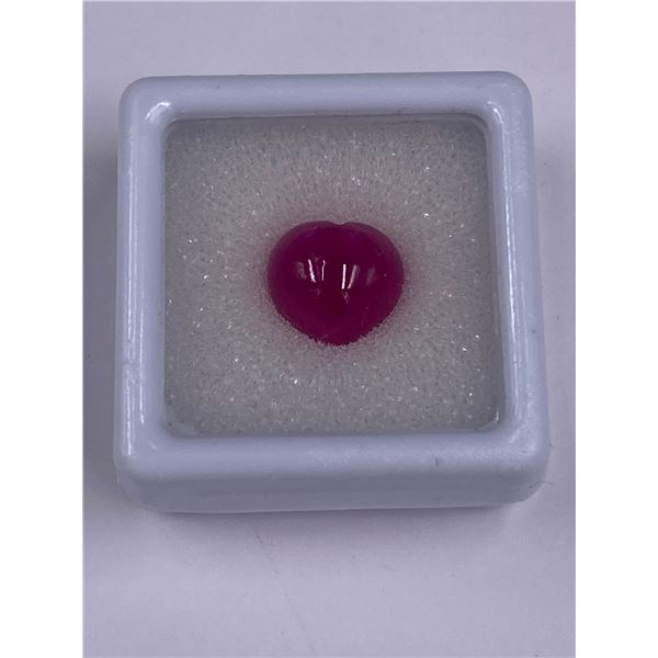 LOVELY NATURAL RUBY CABOCHON 6.08CT, 10.00 X 9.00 X 6.00MM, HEART CUT, TRANSLUCENT, MADAGASCAR,