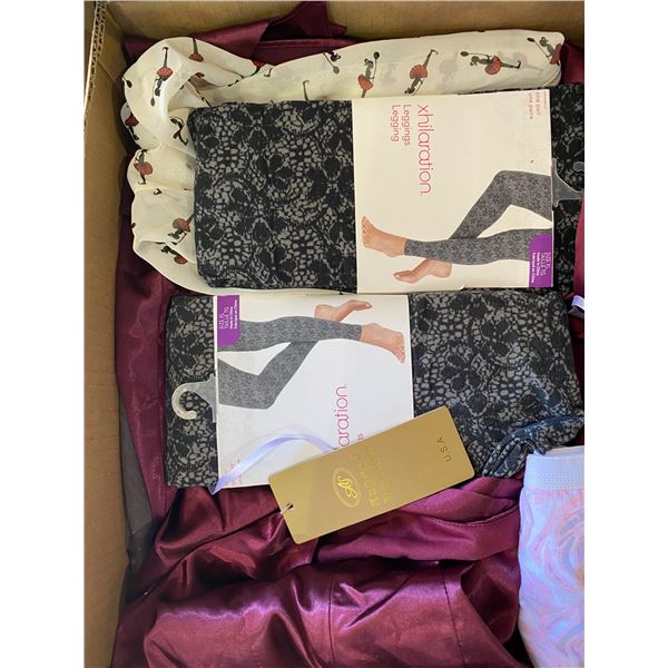 BOX OF ASSORTED NEW CLOTHING