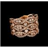 Image 1 : 14KT Rose Gold 1.22 ctw Diamond Ring