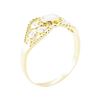 Image 4 : 0.25 ctw Opal And Diamond Ring - 18KT Yellow Gold