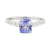 Image 2 : 2.34 ctw Sapphire and Diamond Ring - 18KT White Gold