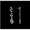 Image 2 : 14KT White Gold 0.66 ctw Diamond Earrings