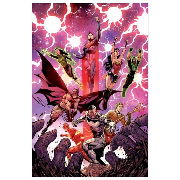 DC Comics, "Justice League #3" Numbered Limited Edition Giclee on Canvas by Tony