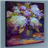 Image 2 : "Hydrangea" Limited Edition Giclee on Canvas by Simon Bull, Numbered and Signed.