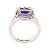 Image 3 : 1.62 ctw Sapphire and Diamond Ring - 14KT White Gold