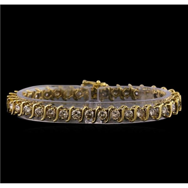 7.13 ctw Diamond Bracelet - 14KT Yellow Gold