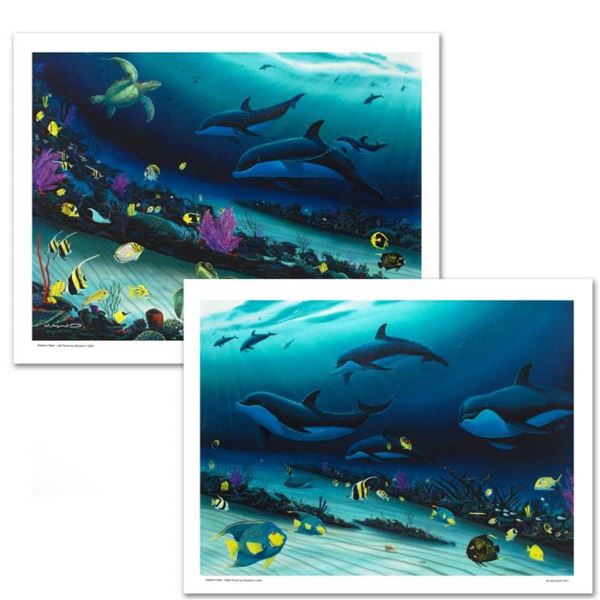 "Radiant Reef" Limited Edition Giclee Diptych on Canvas by Wyland, Numbered and