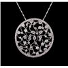 Image 1 : 14KT White Gold 1.25 ctw Diamond Pendant With Chain